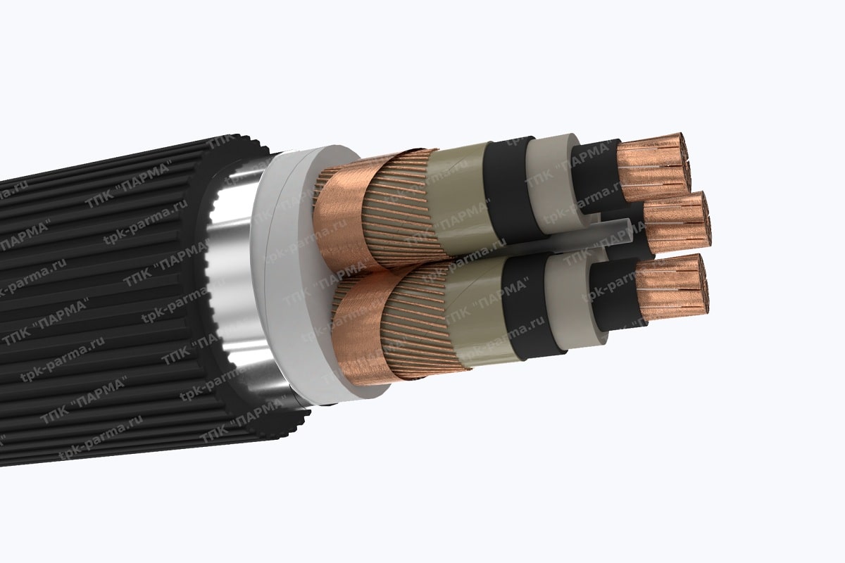 Фотография провода Кабель ПвПу2г 3х120/16 - 6кВ